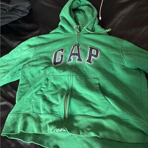 GAP Vibrant Green Full-Zip Hoodie